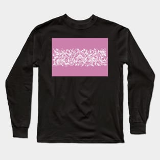 Scottish Thistle Pattern (Pink) Long Sleeve T-Shirt